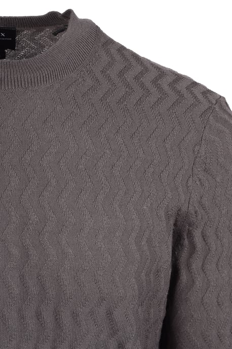 Armani Exchange Crew Neck Knitwear Grey - Image 2