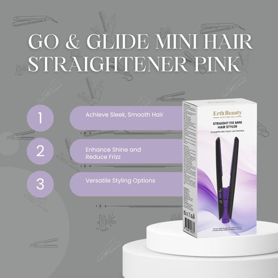 ErthSkin Straight Fix Mini Haarstyler Zwart - Image 4