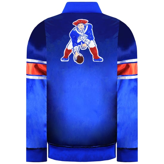 Mitchell & Ness NFL New England Patriots Heavyweight Satin Bomber Jacket - Image 2