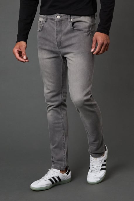 Grey Stretch Skinny Fit Jeans - Image 1