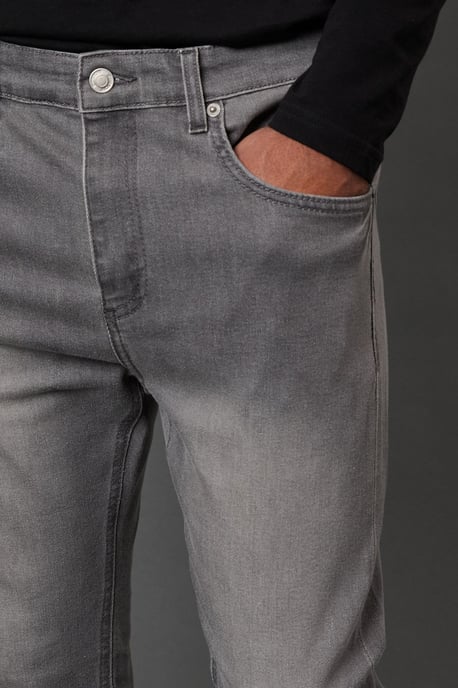 Grey Stretch Skinny Fit Jeans - Image 3