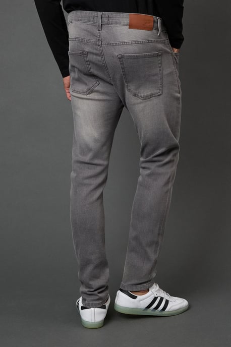 Grey Stretch Skinny Fit Jeans - Image 4