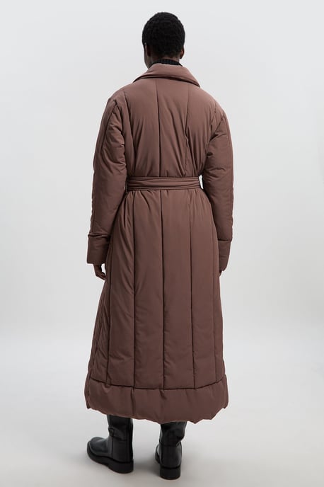 Clean Padded Belted Midi Coat - Image 4