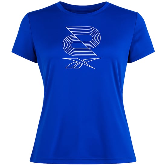 Reebok SW Graphic Womens Blue Running Top - Image 1