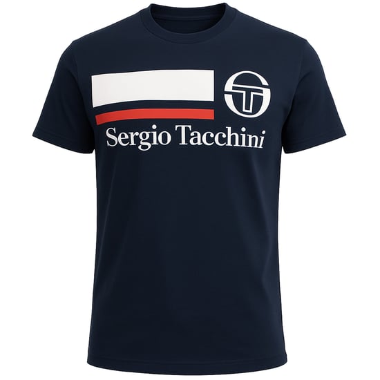 Sergio Tacchini Falcade Mens Navy T-Shirt - Image 1