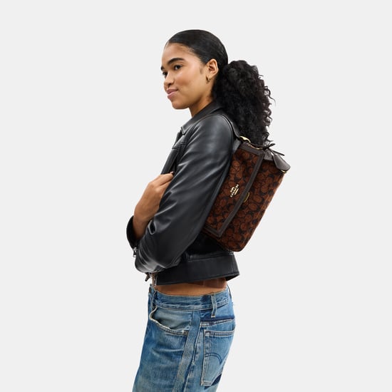 Etta Small Flap Shoulder Bag in Signature Chenille - Image 5
