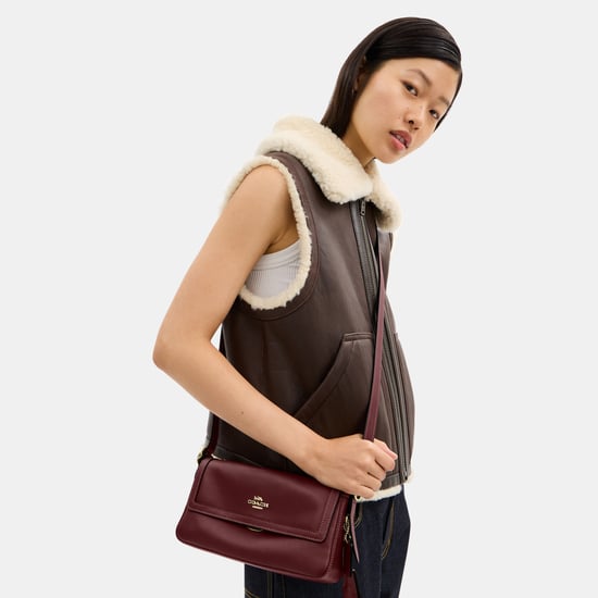 Etta Small Flap Shoulder Bag in Soft Smooth Leather - Image 4