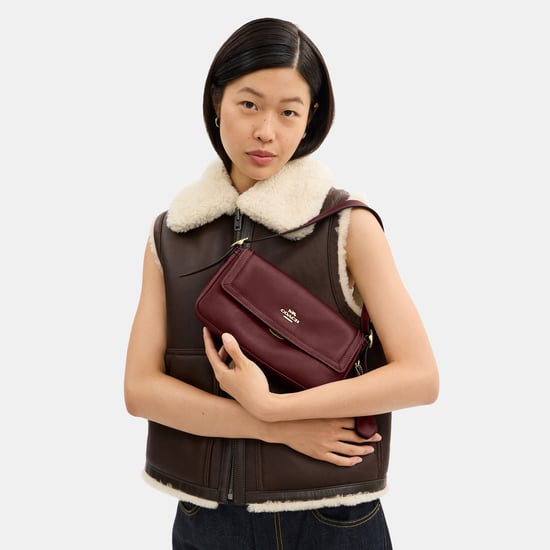 Etta Small Flap Shoulder Bag in Soft Smooth Leather - Image 5