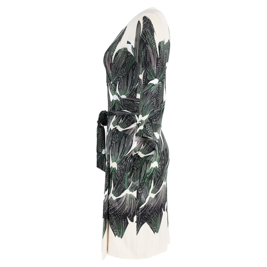 Diane von Furstenberg Julian Geprinte Wikkeljurk in Groene Zijde - Image 2