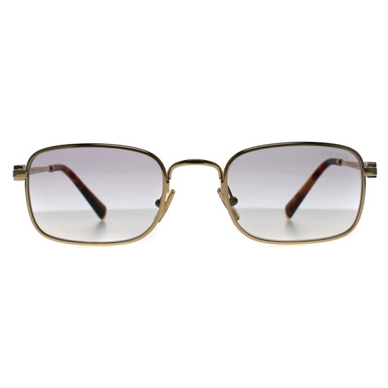 Miu Miu Rectangle Womens Gold Dark Grey to Clear Gradient MU53AS - Image 1