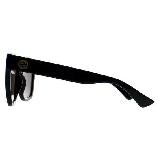Gucci Square Womens Shiny Black Dark Grey GG1338S - Image 2