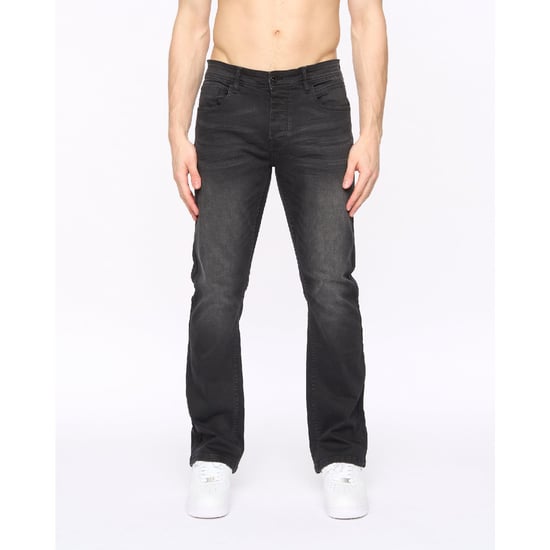 Men's Crosshatch Winsbury Bootcut Jeans in Black - Image 4