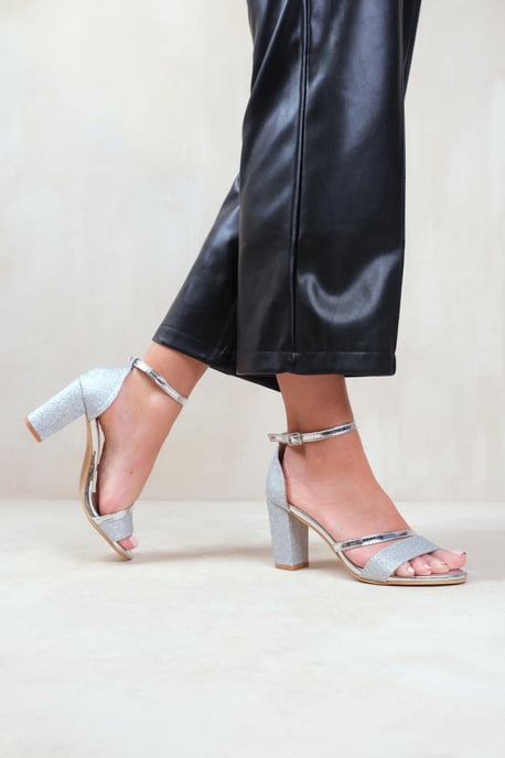Wheres That From Womens 'Perla' Wide Fit Mid High Block Heel Sandals With Ankle Strap - Image 3