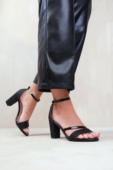 Wheres That From Womens 'Perla' Wide Fit Mid High Block Heel Sandals With Ankle Strap - Image 3