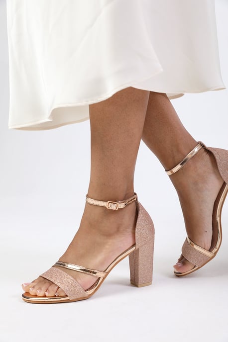 Wheres That From Womens 'Perla' Wide Fit Mid High Block Heel Sandals With Ankle Strap - Image 2