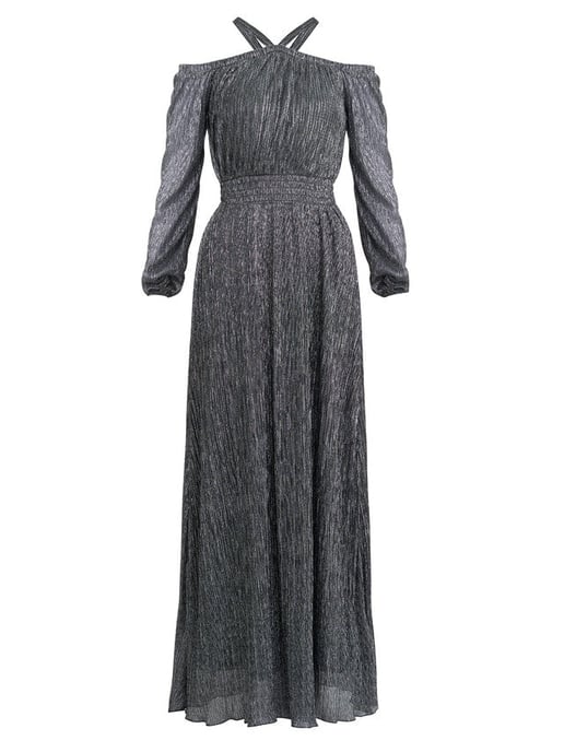 Sylvia Metallic Off The Shoulder Dress - Image 5
