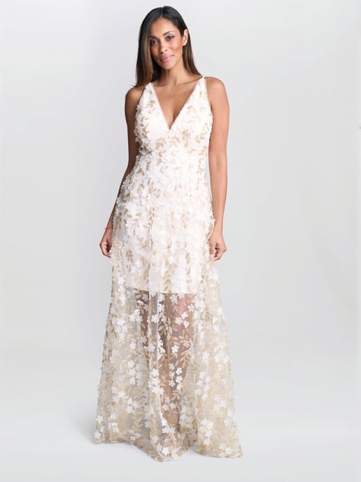 Zafira Floral Applique Dress - Image 1