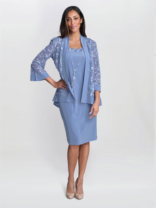 Beverley Soutache Dress And Jacket With Necklace - Image 3