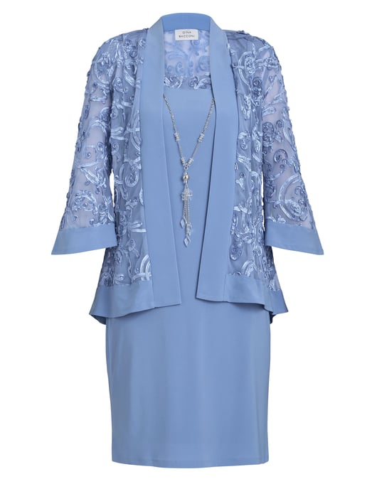Beverley Soutache Dress And Jacket With Necklace - Image 4