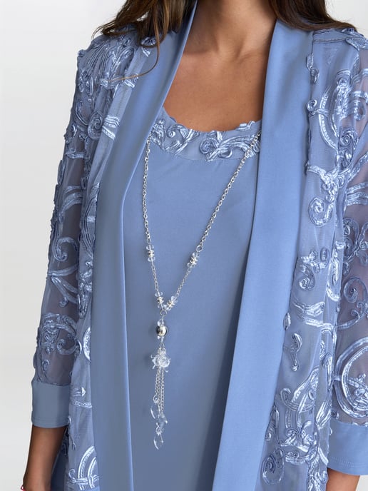 Beverley Soutache Dress And Jacket With Necklace - Image 5