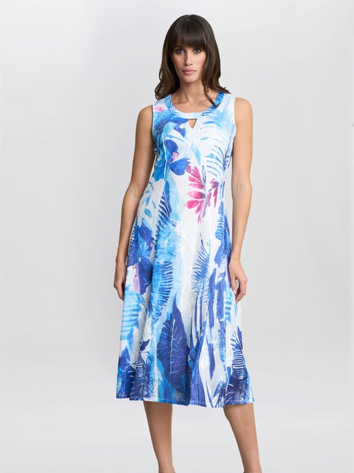 Camila Blue Floral Dress - Image 1