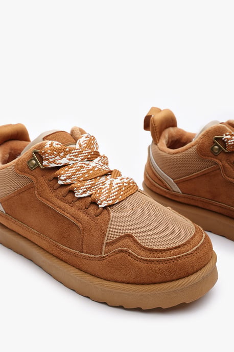 Wheres That From Womens 'Xavia' Suede Low Top Trainer Slipper With Faux Fur Lining - Image 5