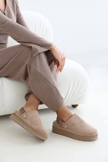 Wheres That From Womens 'Lumina' Cosy Adjustable Sling Back Faux-Suede Shoes - Image 6