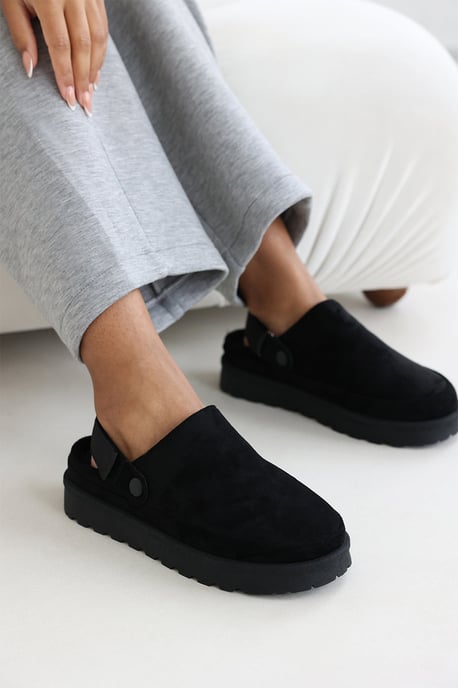 Wheres That From Womens 'Lumina' Cosy Adjustable Sling Back Faux-Suede Shoes - Image 1
