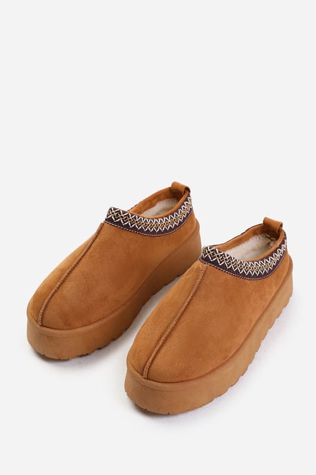 Wheres That From Womens 'Meilani' Cosy Faux-Suede Fur Lining Platform Low Ankle Boot - Image 3