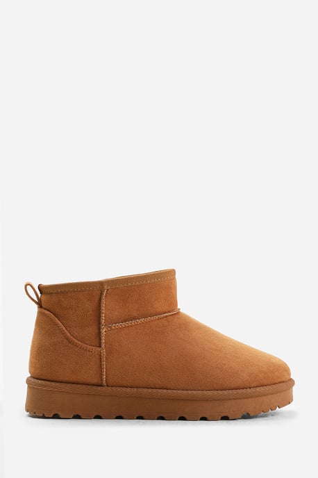 Wheres That From Womens 'Taliah' Mini Faux-Suede Fur Lined Ankle Slipper Boots - Image 2