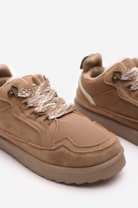 Wheres That From Womens 'Xavia' Suede Low Top Trainer Slipper With Faux Fur Lining - Image 5
