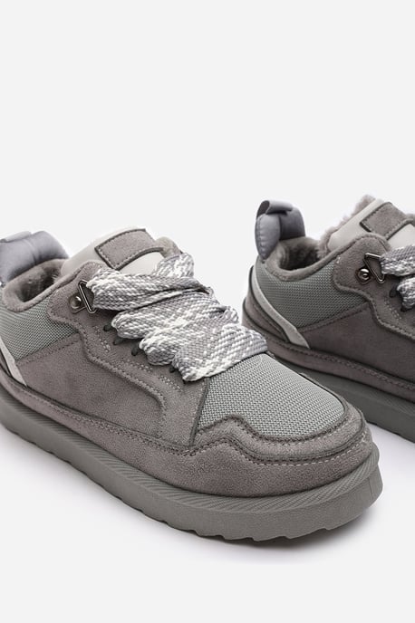 Wheres That From Womens 'Xavia' Suede Low Top Trainer Slipper With Faux Fur Lining - Image 5