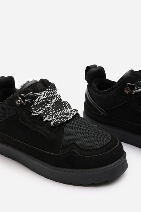 Wheres That From Womens 'Xavia' Suede Low Top Trainer Slipper With Faux Fur Lining - Image 5