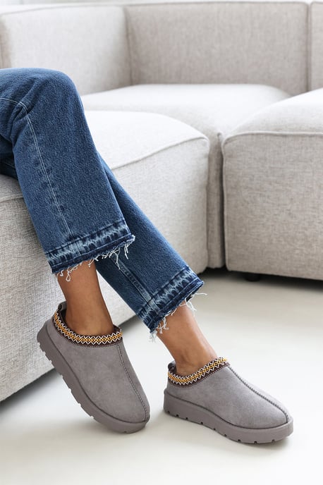 Wheres That From Womens 'Reina' Cosy Faux-Suede Fur Lining Slipper - Image 3