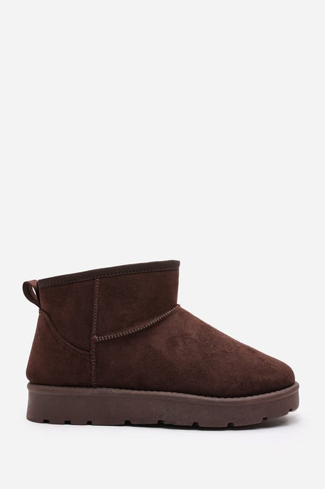 Wheres That From Womens 'Taliah' Mini Faux-Suede Fur Lined Ankle Slipper Boots - Image 2