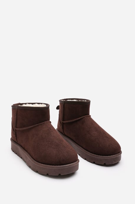Wheres That From Womens 'Taliah' Mini Faux-Suede Fur Lined Ankle Slipper Boots - Image 4