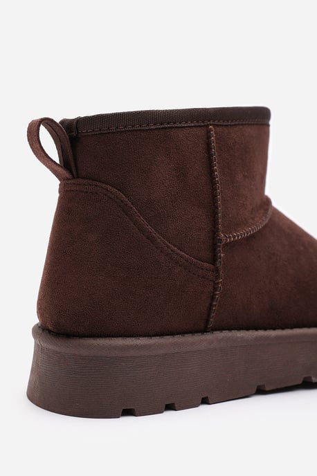 Wheres That From Womens 'Taliah' Mini Faux-Suede Fur Lined Ankle Slipper Boots - Image 5