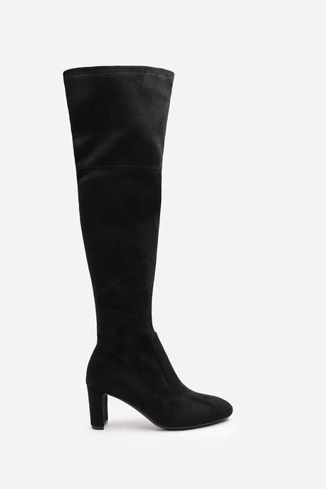 Wheres That From Womens 'Sonya' Suede Block Heel Over The Knee Boots - Image 2