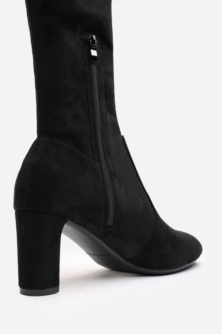 Wheres That From Womens 'Sonya' Suede Block Heel Over The Knee Boots - Image 6
