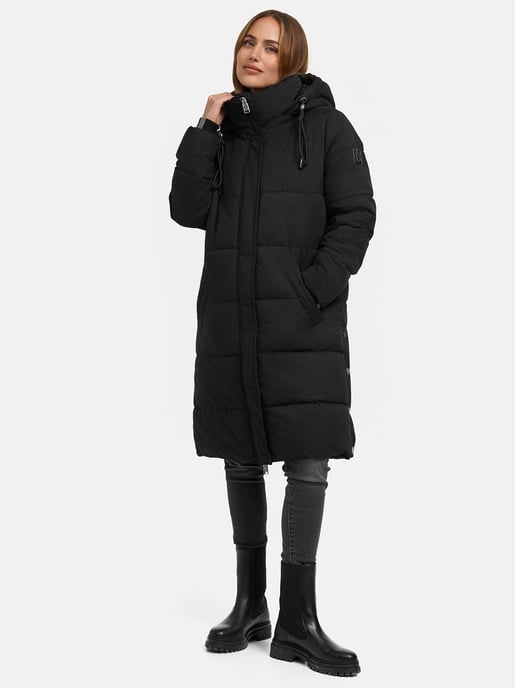 Navahoo Wintertanz dam vinterjacka lång quiltad med avtagbar huva - Image 6