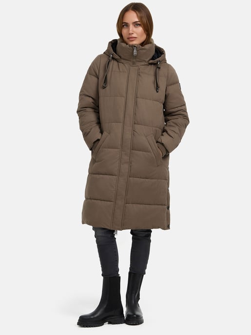 Navahoo Wintertanz dam vinterjacka lång quiltad med avtagbar huva - Image 6