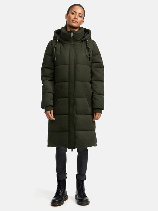 Navahoo Wintertanz dam vinterjacka lång quiltad med avtagbar huva - Image 6