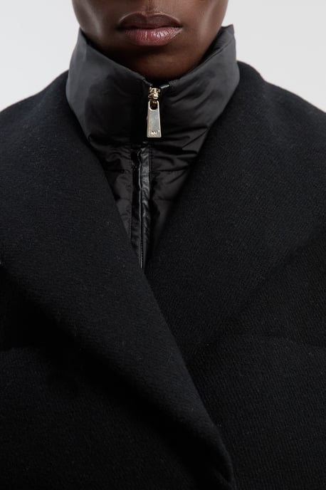 Wool Hybrid Padded Puffer Midi Coat - Image 3