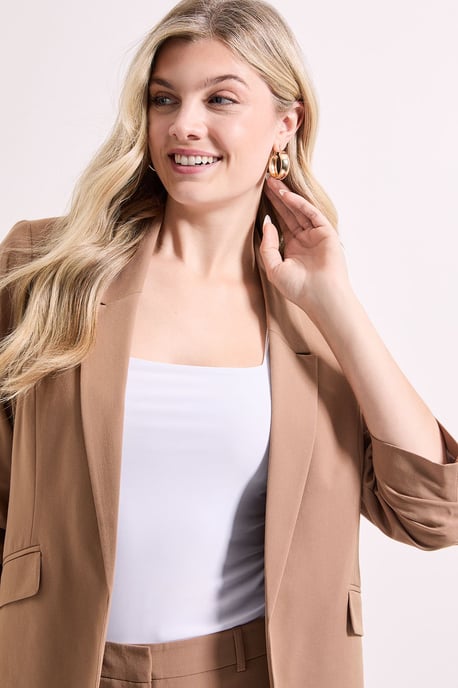 Ruched Sleeve Blazer - Image 3