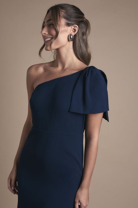 Coast Honoured Petite Bow One Shoulder Maxi Bridesmaid Dress - Image 2