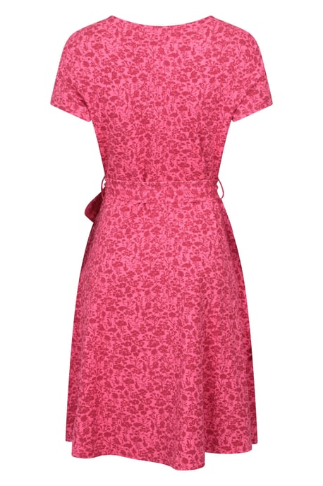 'Santorini' Women's Jersey Wrap Dress with Pockets Summer Comfy Outfit Red - Image 4
