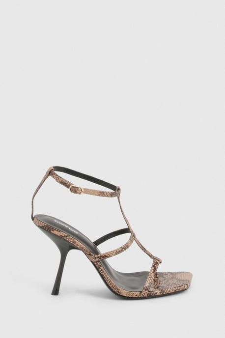 Snake Triple Strap Stiletto Heels - Image 3
