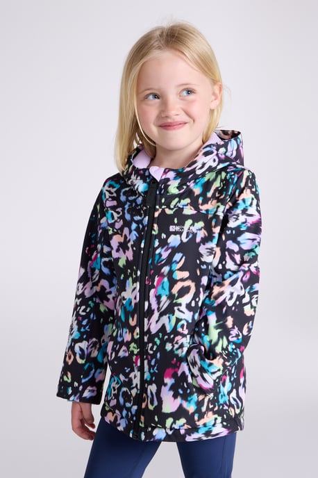 'Exodus' Kids Softshell Jacket with Two Side Pockets Fleece Lined Water Resistant Outdoors Coat Lilac - Image 2