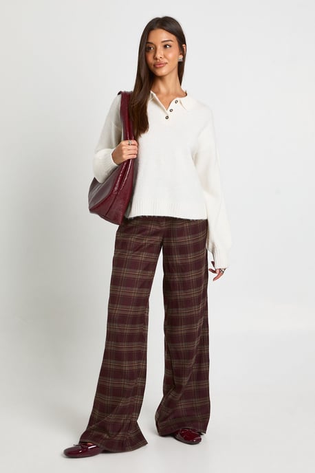 Collared Button Down Oversized Knitted Jumper - Image 2