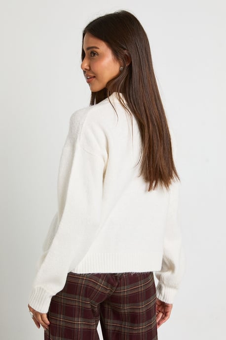 Collared Button Down Oversized Knitted Jumper - Image 3